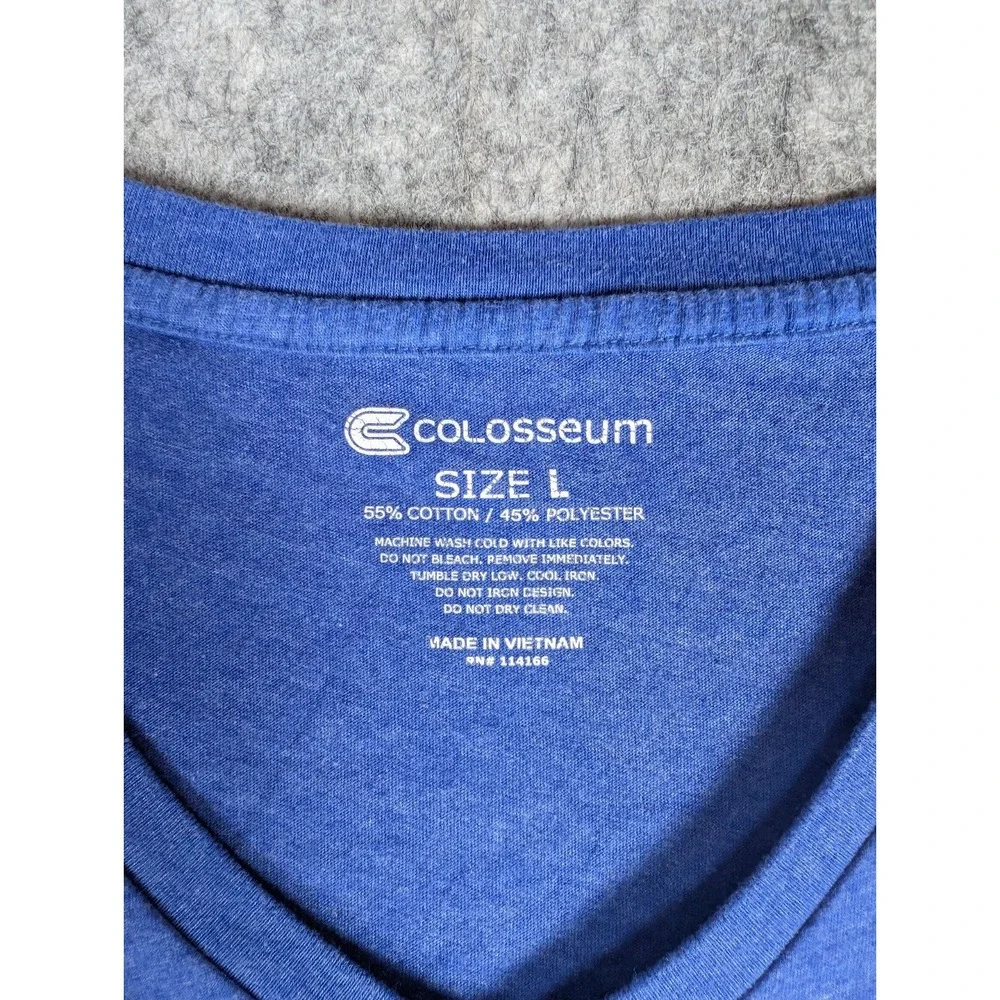 Kansas Jayhawks | Colosseum | Blue | Womens | V-Neck‎ Graphic T-Shirt | L